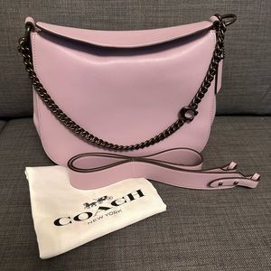 Lavender Coach Signature Chain Hobo